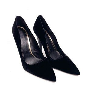 Stella Virginia Black Suede High Heel Pumps Made in Italy Size 41 (approx.US 10)
